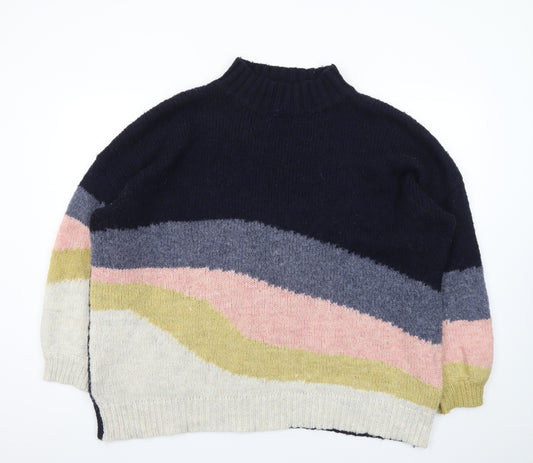 Monsoon Women’s Multicoloured Chunky Knit Wool Pullover Jumper XL