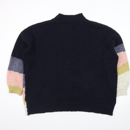 Monsoon Women’s Multicoloured Chunky Knit Wool Pullover Jumper XL