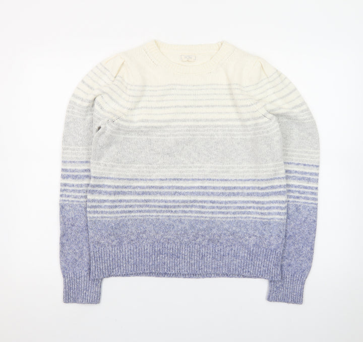 Fat Face Women’s Multicoloured Wool Blend Striped Jumper UK 12