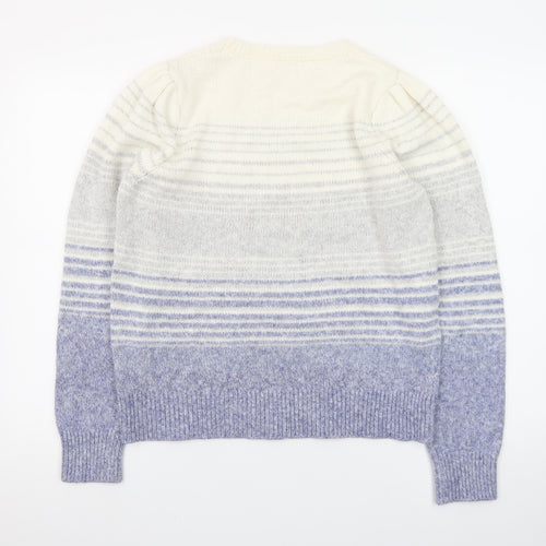 Fat Face Women’s Multicoloured Wool Blend Striped Jumper UK 12