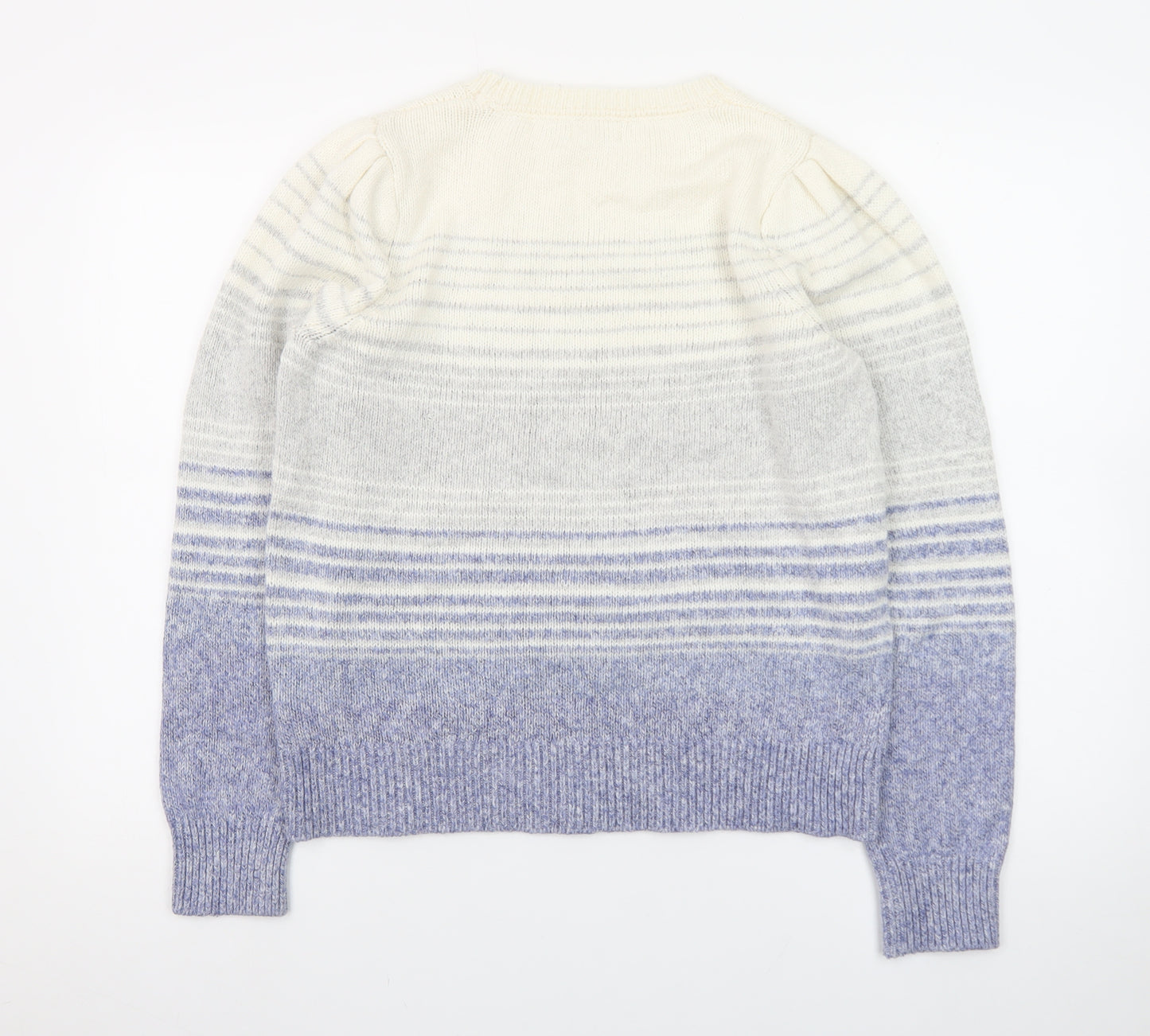 Fat Face Women’s Multicoloured Wool Blend Striped Jumper UK 12