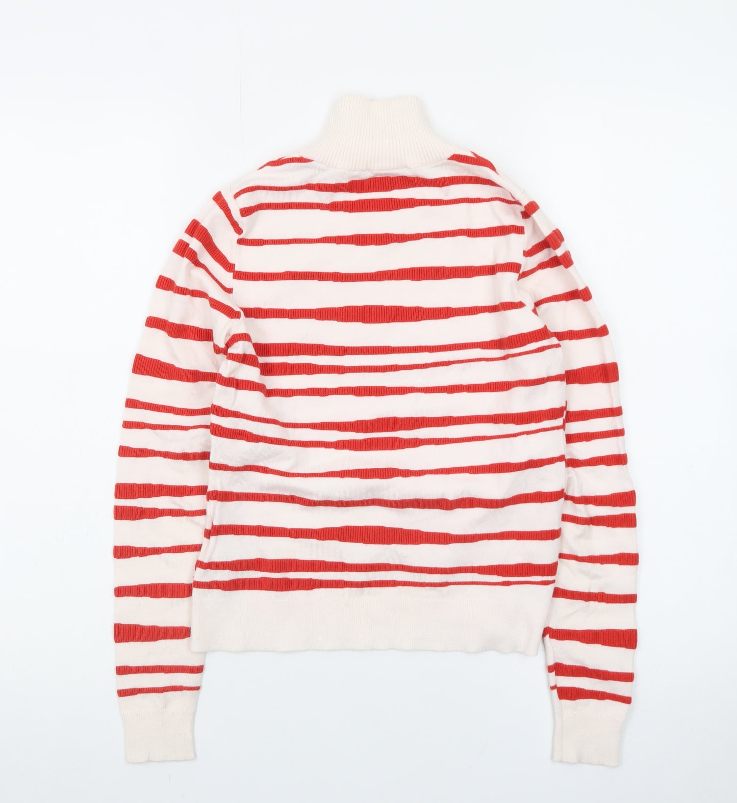 Esprit Womens Red Striped Roll Neck Jumper XS
