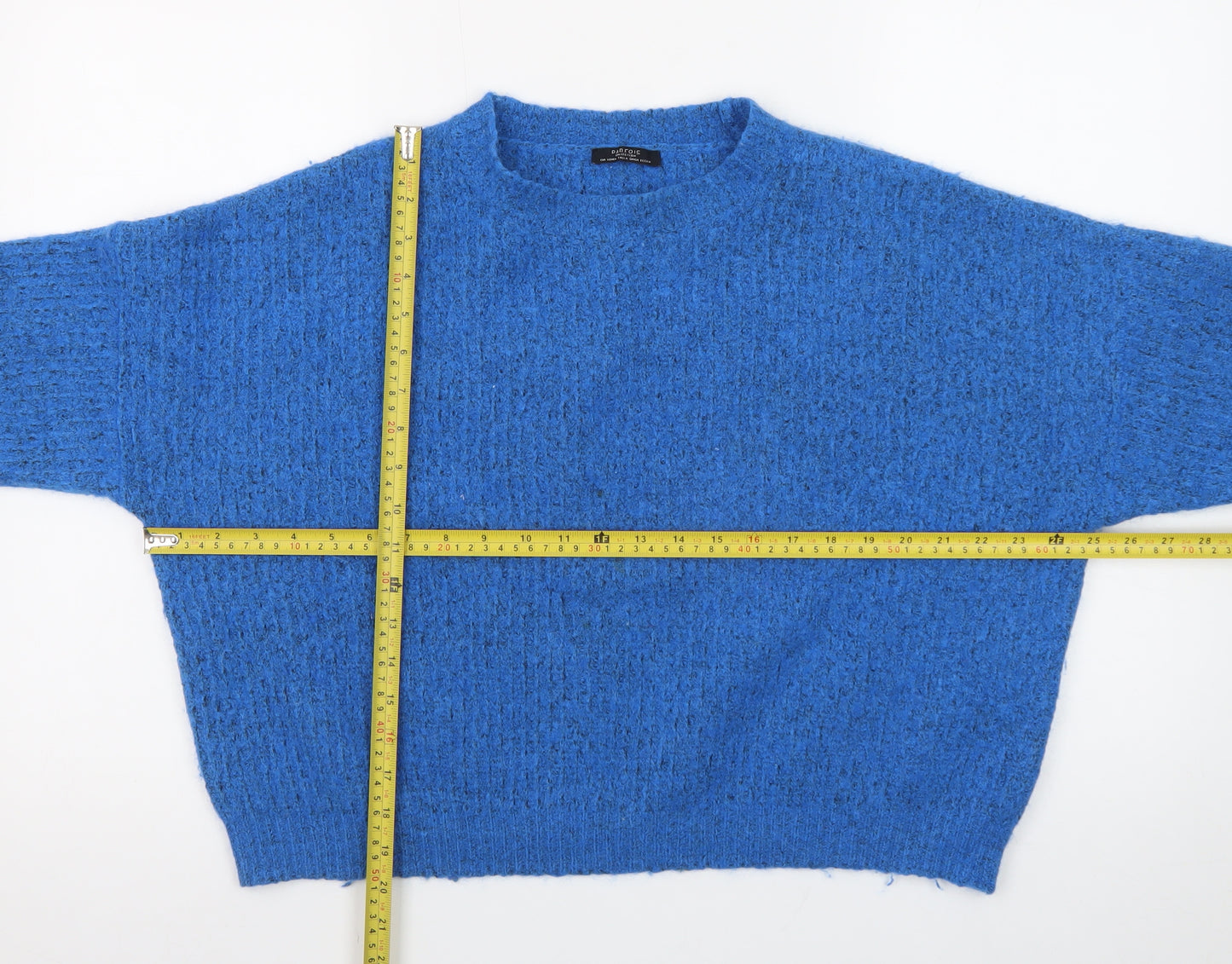 Parfois Women Blue Chunky Knit Relaxed Pullover Jumper One Size