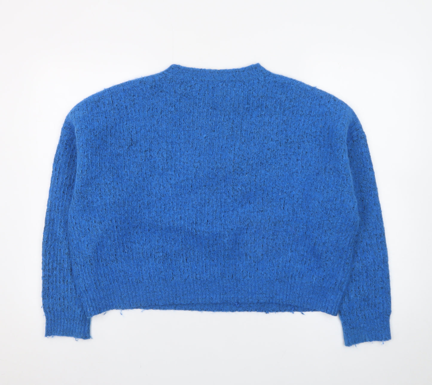Parfois Women Blue Chunky Knit Relaxed Pullover Jumper One Size