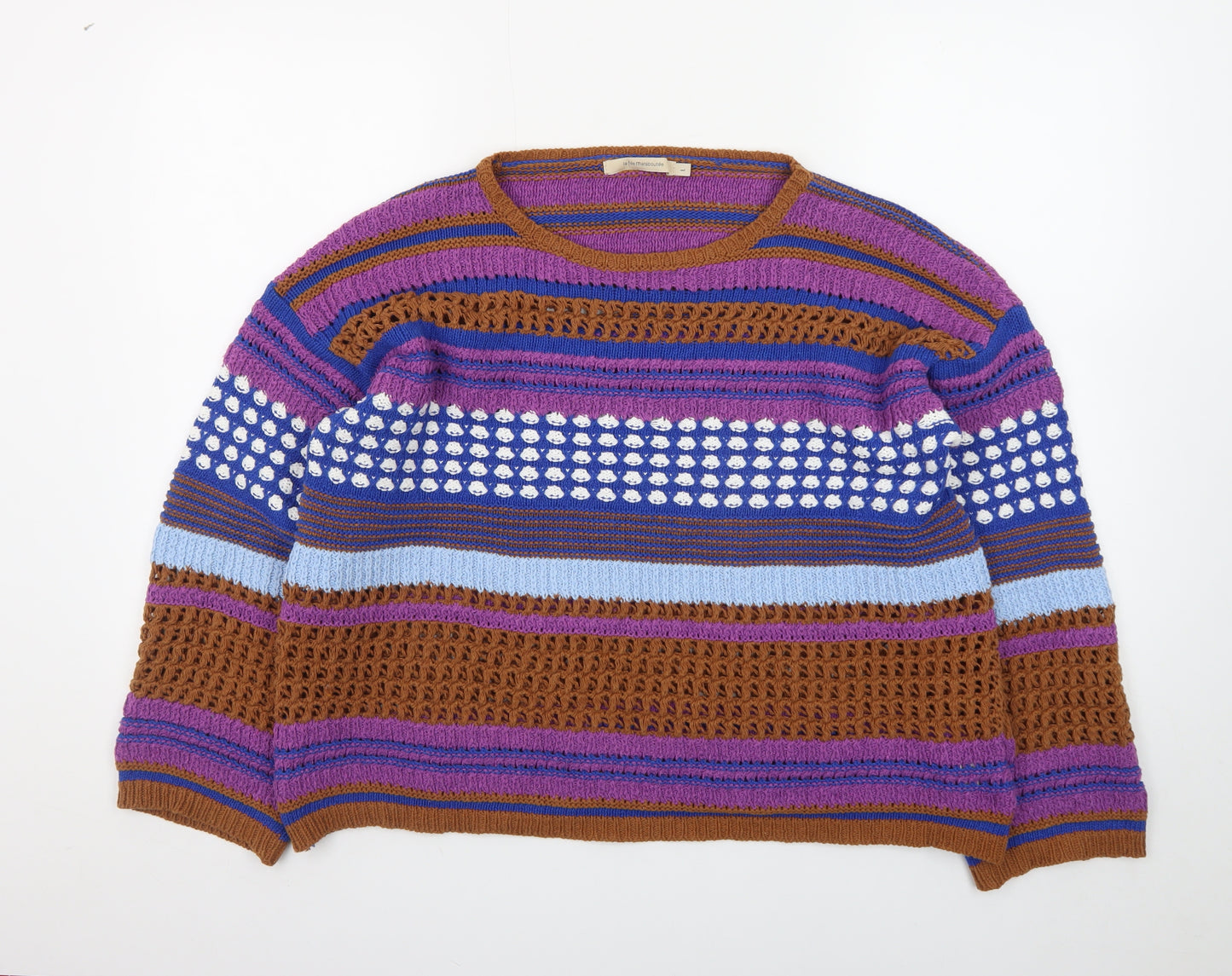 La Fée Maraboutée Women's Multicoloured Knitted Pullover Jumper L