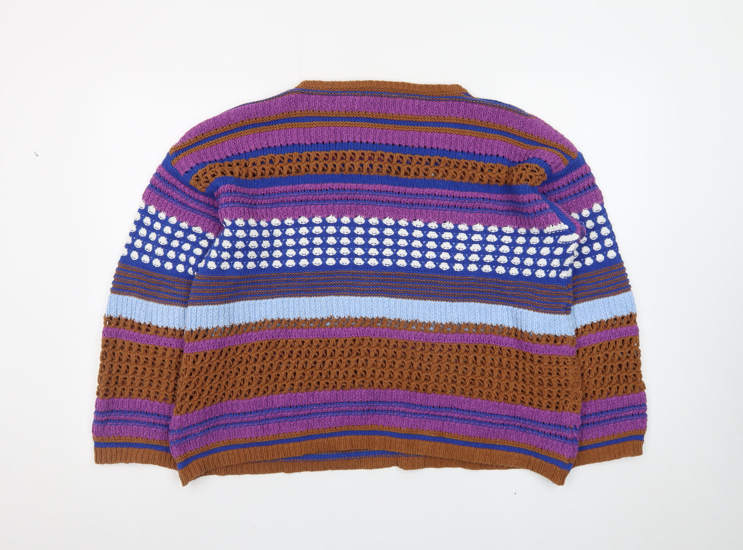 La Fée Maraboutée Women's Multicoloured Knitted Pullover Jumper L
