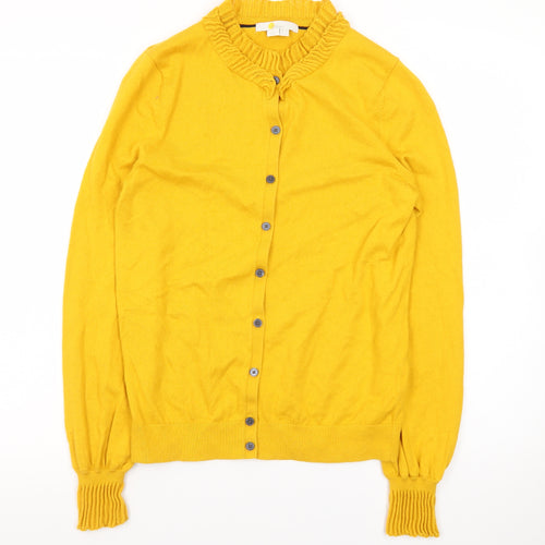 Boden Women's Yellow Knit Cardigan UK 10 Long Sleeve Lightweight