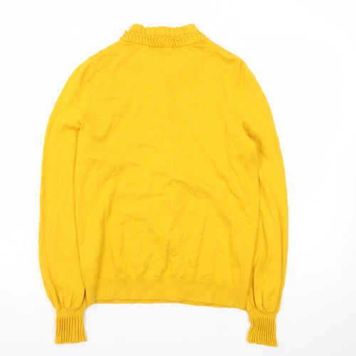 Boden Women's Yellow Knit Cardigan UK 10 Long Sleeve Lightweight