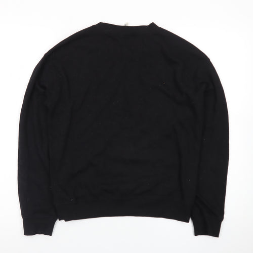 H&M Divided Women Black Small Pullover Sweatshirt Mickey Logo