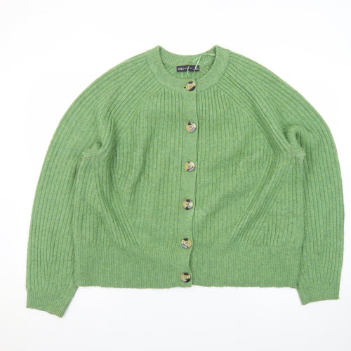 Marks and Spencer Women’s Green Wool Blend Button Cardigan Size L