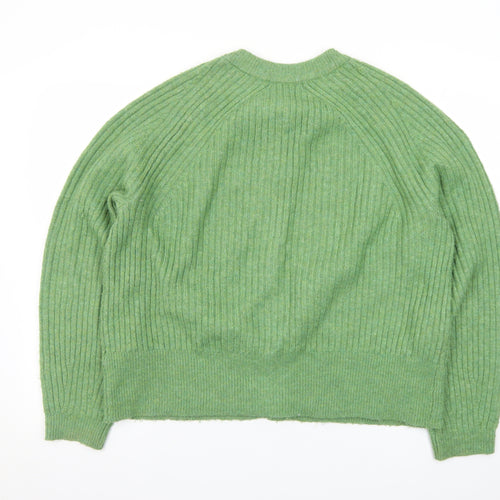 Marks and Spencer Women’s Green Wool Blend Button Cardigan Size L