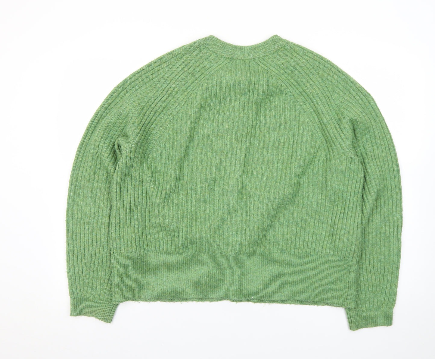 Marks and Spencer Women’s Green Wool Blend Button Cardigan Size L