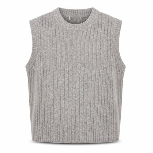 Marks and Spencer Womens Beige Ribbed Knit Sleeveless Vest XL
