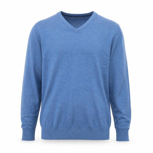 Gap Men's Blue V-Neck Merino Wool Jumper Size M