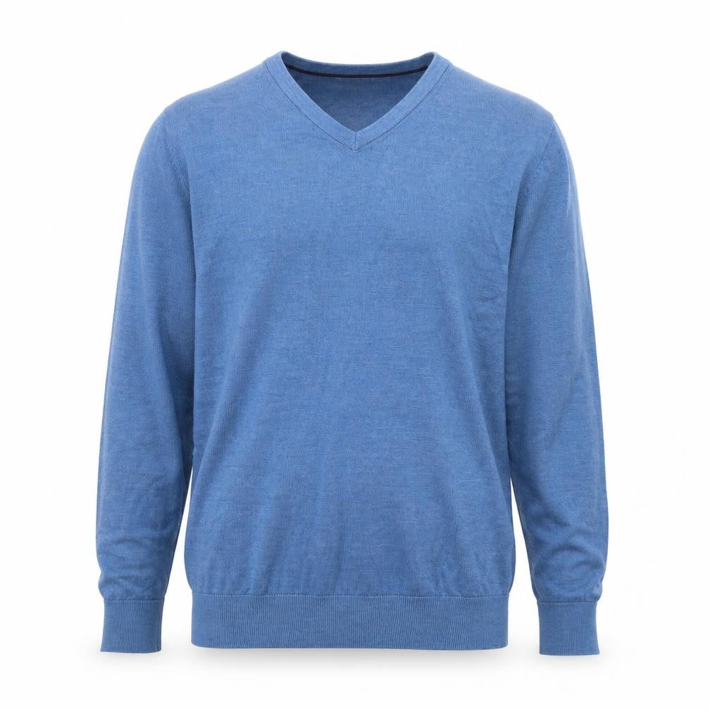 Gap Men's Blue V-Neck Merino Wool Jumper Size M