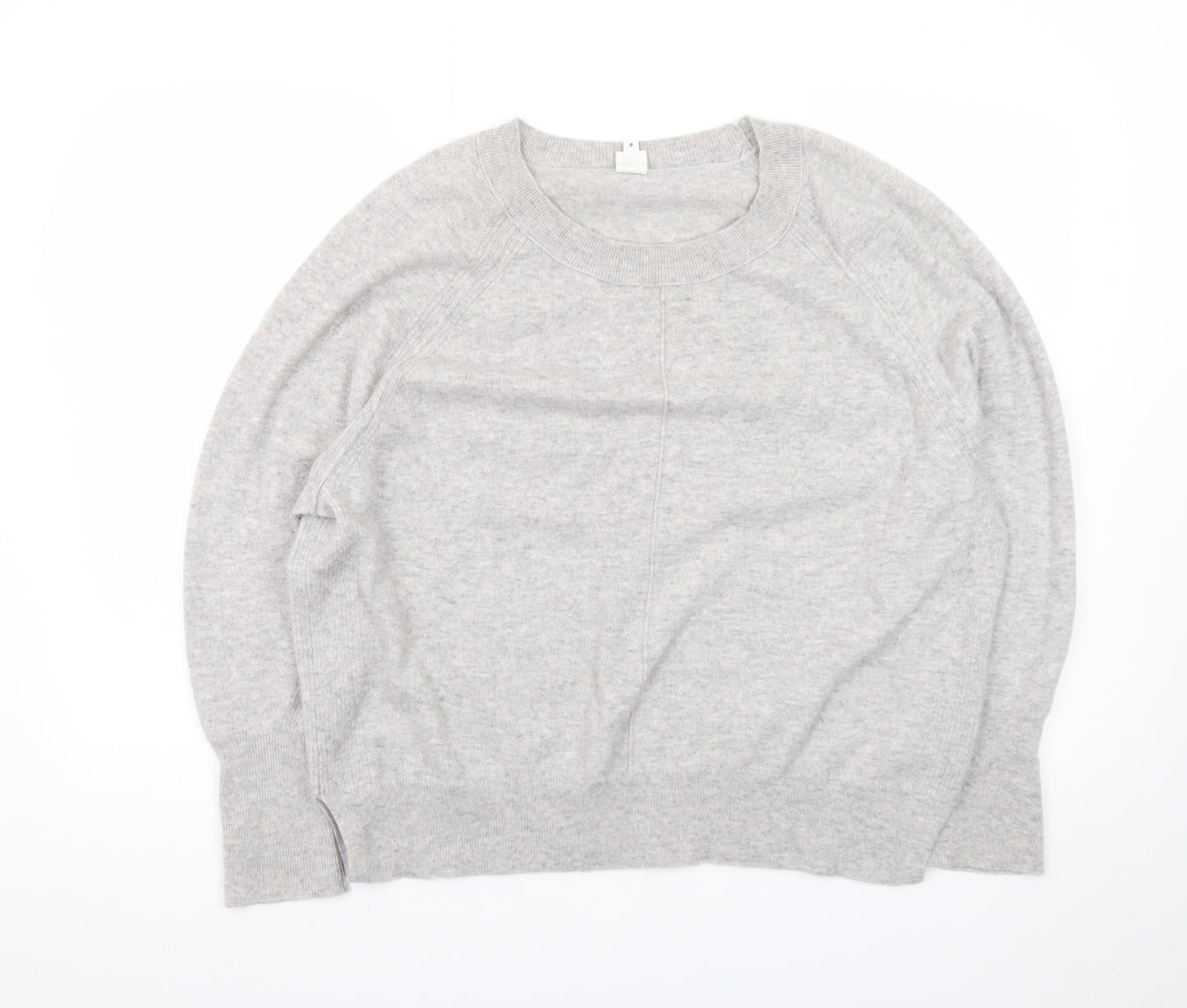 John Lewis Women's Grey Cashmere Pullover Jumper Size 16