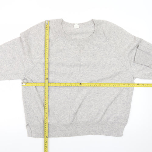 John Lewis Women's Grey Cashmere Pullover Jumper Size 16