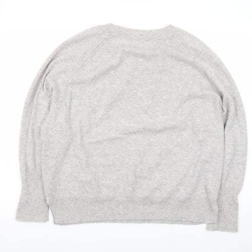John Lewis Women's Grey Cashmere Pullover Jumper Size 16