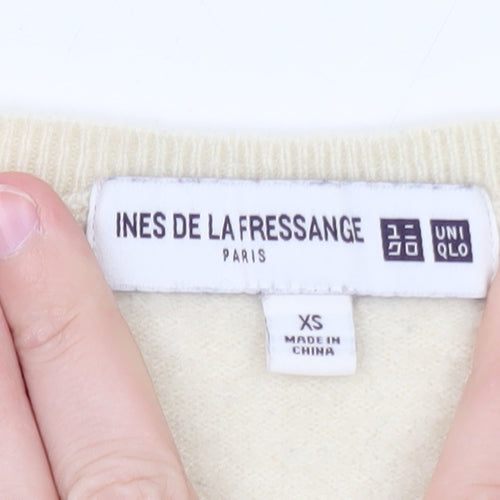 Ines de la Fressange Uniqlo Women’s Ivory XS Wool Cardigan