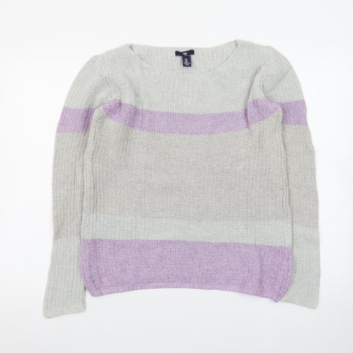 Gap Women's Multicoloured Striped Knit Pullover Jumper Size M