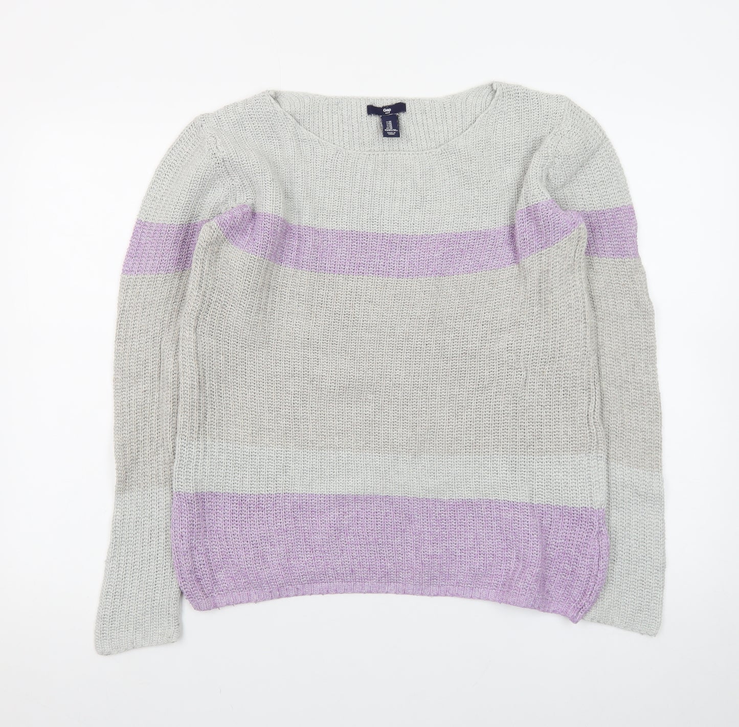 Gap Women's Multicoloured Striped Knit Pullover Jumper Size M
