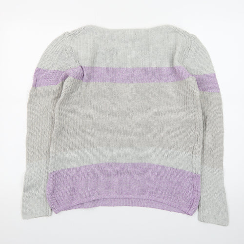 Gap Women's Multicoloured Striped Knit Pullover Jumper Size M