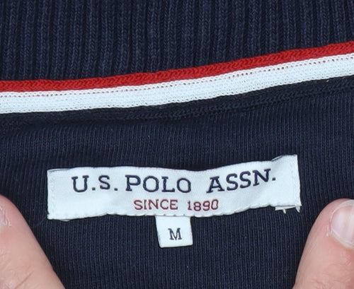 U.S. Polo Assn. Men's Blue Half Zip High Neck Sweatshirt Size M