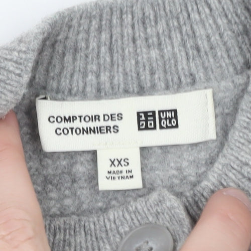 Uniqlo Comptoir des Cotonniers Women's Grey 2XS Wool Cardigan