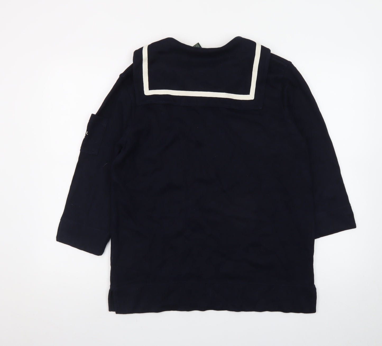 Lauren Ralph Lauren Women's Navy Cotton Pullover Sweatshirt S