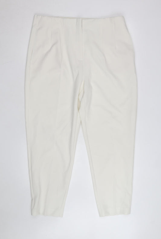 Marks and Spencer Women’s Ivory Tapered Dress Pants Size 18 Long