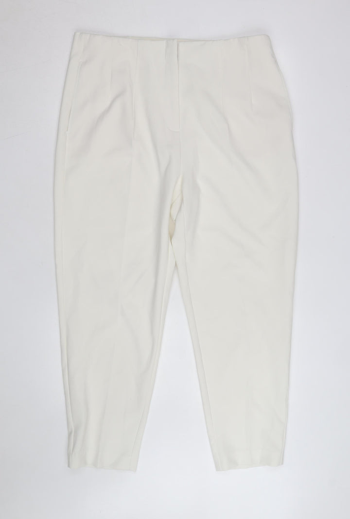 Marks and Spencer Women’s Ivory Tapered Dress Pants Size 18 Long