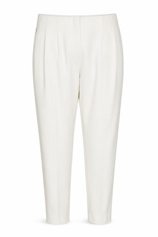 Front view of Marks & Spencer Women’s Ivory Tapered Dress Pants, size UK 18, Long