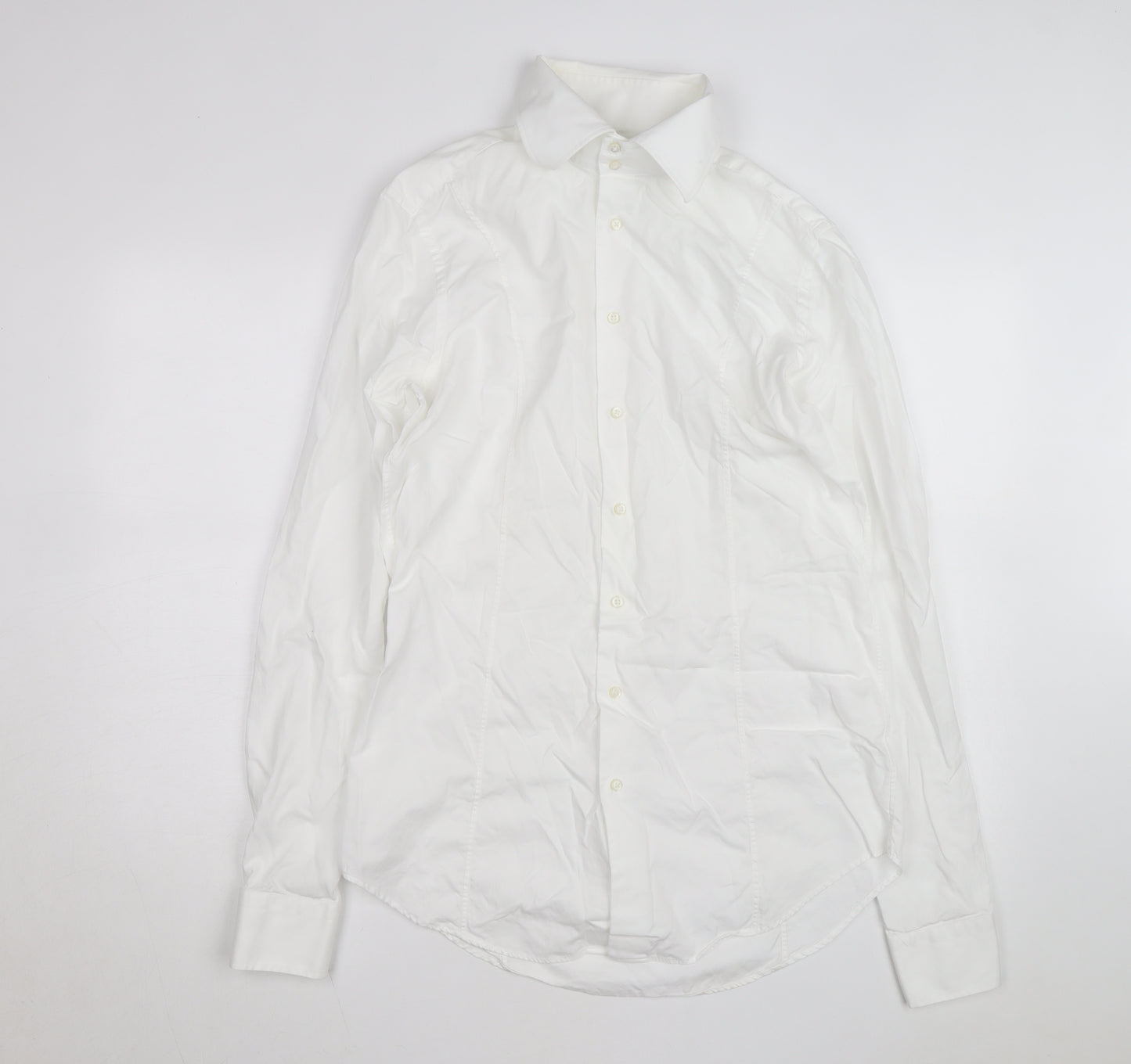 Willman Men's White 42 Regular Fit Long Sleeve Cotton Dress Shirt
