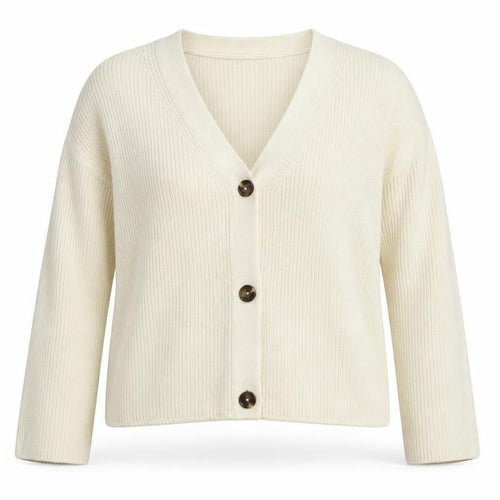 Marks and Spencer Womens Ivory XL Chunky Knit V-Neck Cardigan