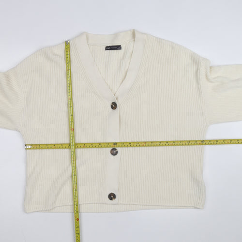 Marks and Spencer Womens Ivory XL Chunky Knit V-Neck Cardigan