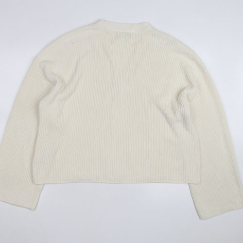 Marks and Spencer Womens Ivory XL Chunky Knit V-Neck Cardigan
