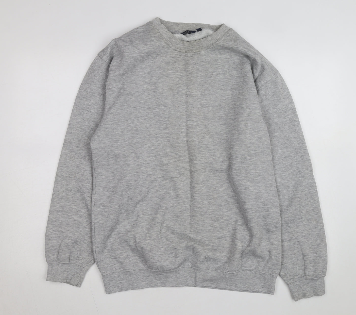 EASY Men’s Grey Cotton Blend Pullover Sweatshirt M