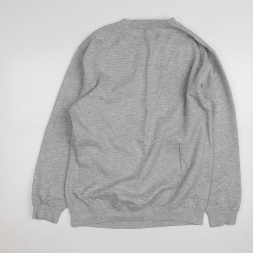 EASY Men’s Grey Cotton Blend Pullover Sweatshirt M