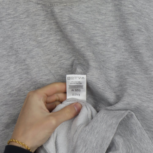 EASY Men’s Grey Cotton Blend Pullover Sweatshirt M
