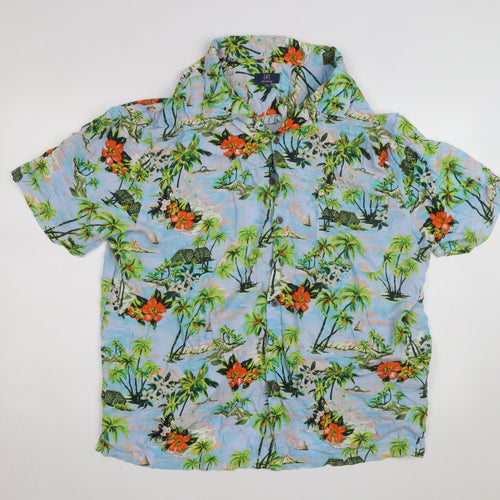 George Men’s Multicoloured 2XL Hawaiian Button-Up Shirt