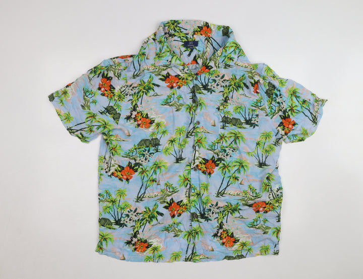 George Men’s Multicoloured 2XL Hawaiian Button-Up Shirt