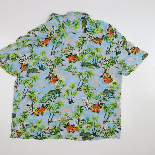 George Men’s Multicoloured 2XL Hawaiian Button-Up Shirt