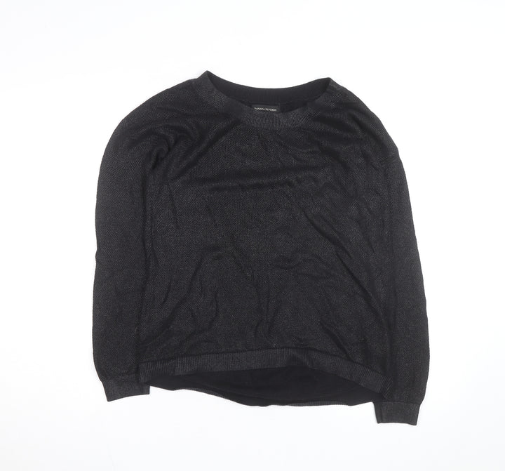 Banana Republic Men's Black Crew Neck Knit Jumper Size S