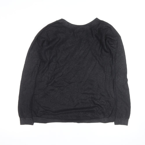 Banana Republic Men's Black Crew Neck Knit Jumper Size S