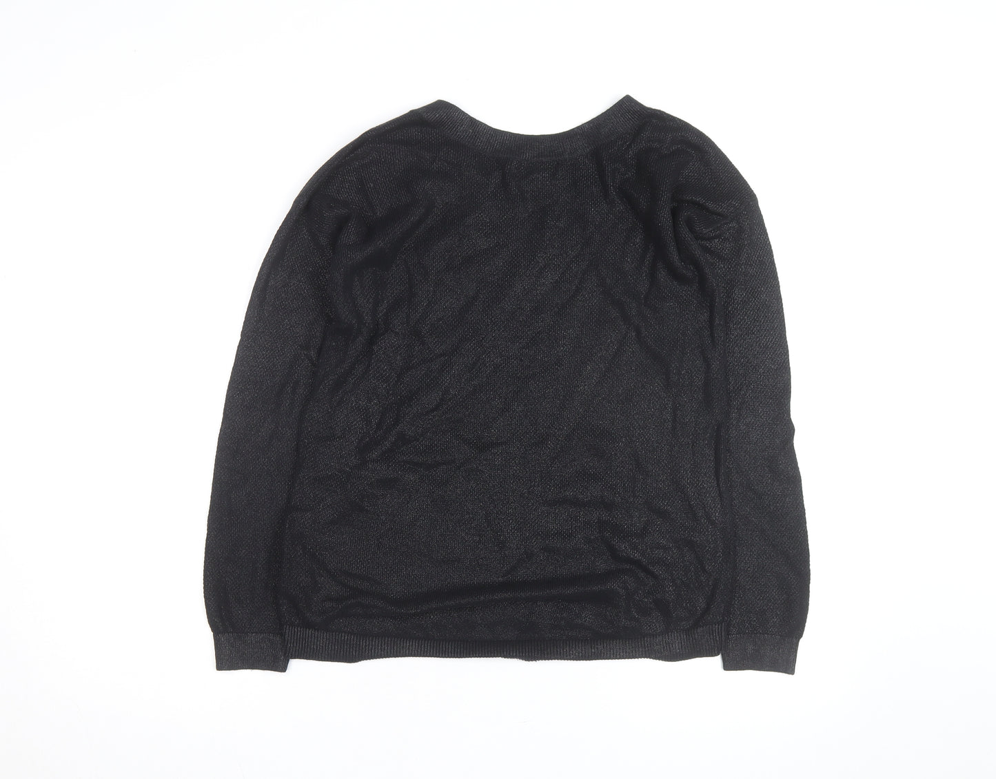 Banana Republic Men's Black Crew Neck Knit Jumper Size S