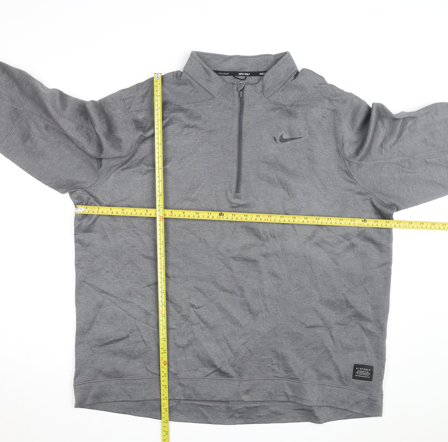 Nike Golf Men's Grey 2XL 1/4 Zip Polyester Activewear Jacket