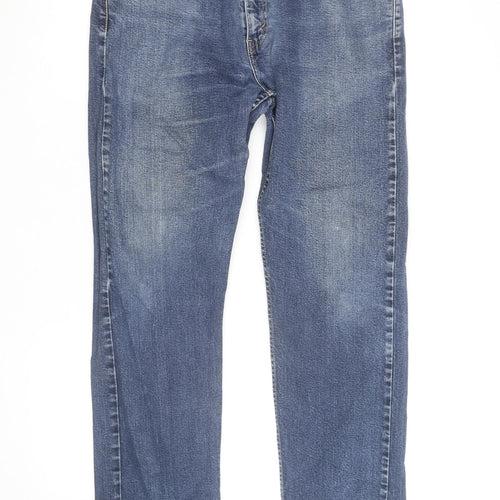 Levi's Men's Blue 505 Regular Fit Straight Denim Jeans W34 L34