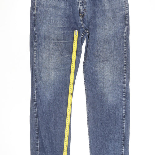 Levi's Men's Blue 505 Regular Fit Straight Denim Jeans W34 L34
