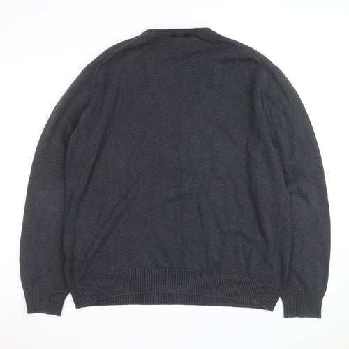 Nautica Men’s Grey Wool Blend Crew Neck Jumper L