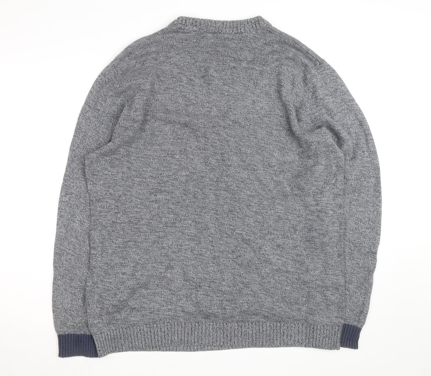 Jack & Jones Mens Grey 2XL Knit Pullover Jumper with Pocket